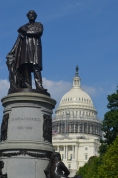 Pres. Garfied and the Capitol under renovation